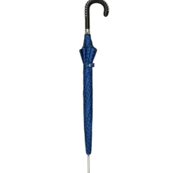 Blue Umbrella with Textured Scales and Rock-Style Studded Handle