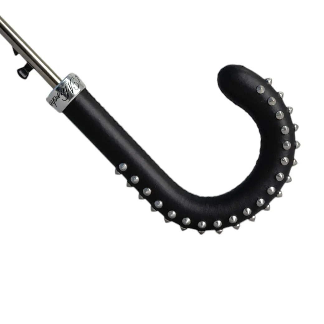 Blue Umbrella with Textured Scales and Rock-Style Studded Handle