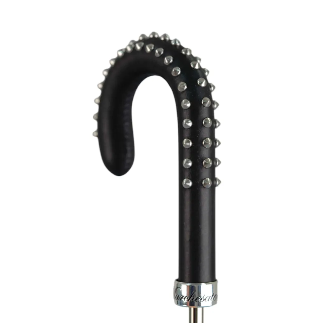 Blue Umbrella with Textured Scales and Rock-Style Studded Handle