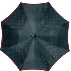 Bold Burgundy Umbrella with Artisan Skull Handle for a Unique Style