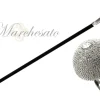 Brillante bastone da passeggio con cristalli Swarovski incastonati