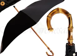 Classico ombrello da uomo con manico Bamboo - Ombrello artigianale