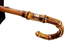 Classico ombrello da uomo con manico Bamboo - Ombrello artigianale