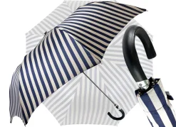 Collezione pieghevole da uomo a righe grigio e blu