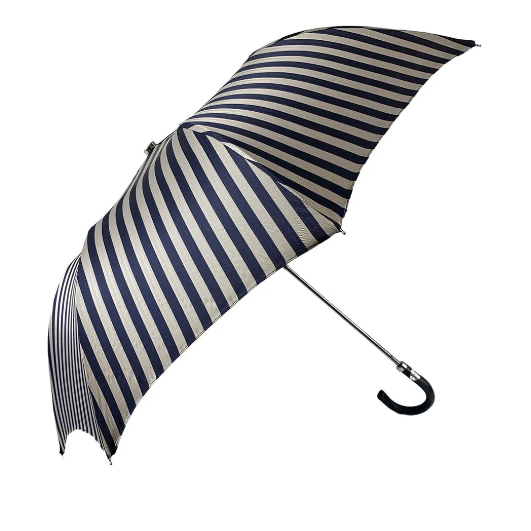 Collezione pieghevole da uomo a righe grigio e blu