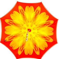 Colorful Handcrafted Umbrella with Flower, Made in Italy