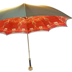 Crema e ombrello rosso con design esclusivo