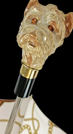 Crema elegante con cane smaltato