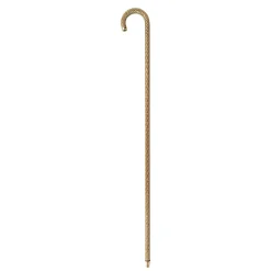 Crook Walking Cane Encrust di cristalli di smeraldo