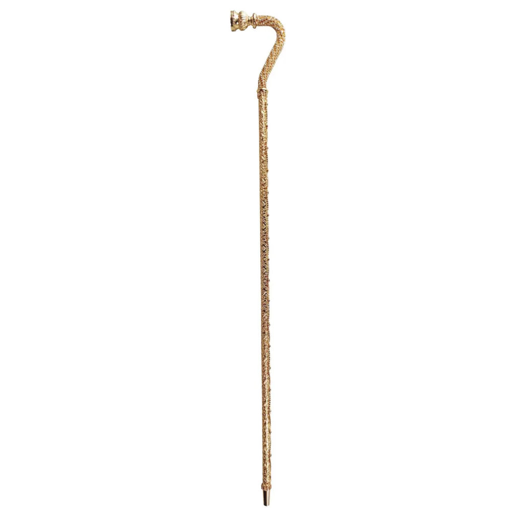 Crook Walking Cane Encrust di cristalli bianchi