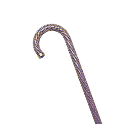 Crook Walking Cane Encrust di cristalli di zaffiro