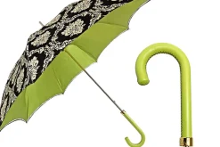 Damasco nero alla moda con verde fantastico