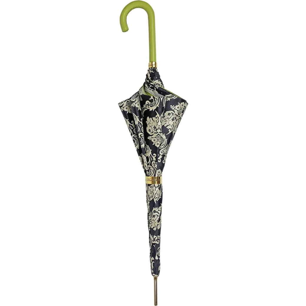 Damasco nero alla moda con verde fantastico
