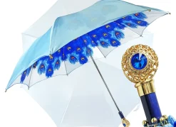 Design esclusivo del pavone con cristalli di zaffiro