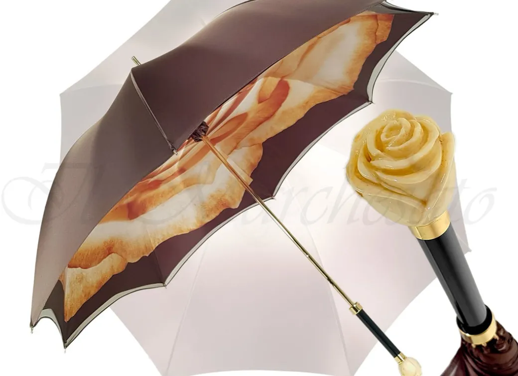 Doppio tessuto da Donna con stampa Rosa grande