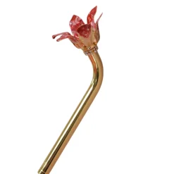 Elegant Floral Umbrella with Exquisite Red Flower Handle