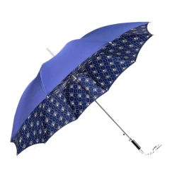 Elegant men's umbrella with silverplated 925 handle