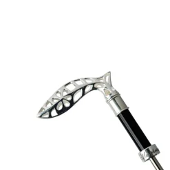 Elegant men's umbrella with silverplated 925 handle