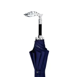 Elegant men's umbrella with silverplated 925 handle