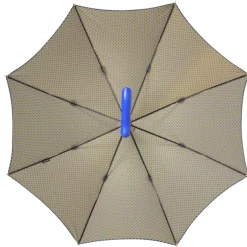 Elegant Umbrella with Blue Leather Handle and Beechwood Shaft