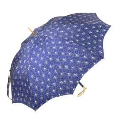 Elegant Umbrella with Filigree Metal Handle and Lily Design