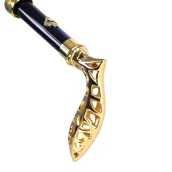 Elegant Umbrella with Filigree Metal Handle and Lily Design