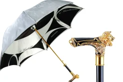 Elegant Umbrella with Gold-Plated Lion Handle – Limited Edition