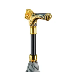 Elegant Umbrella with Gold-Plated Lion Handle – Limited Edition