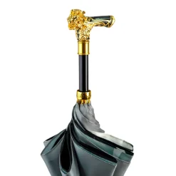 Elegant Umbrella with Gold-Plated Lion Handle – Limited Edition