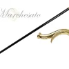 Elegante bastone da appoggio in ottone placcato oro24K