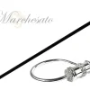 Elegante bastone da passeggio placcato argento da collezione