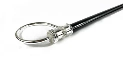 Elegante bastone da passeggio placcato argento da collezione