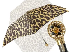 Elegante disegno leopardo con impugnatura filigrana