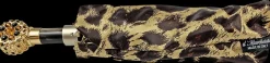 Elegante disegno leopardo con impugnatura filigrana