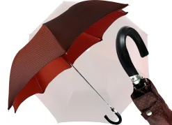 Elegante Ombrello a pois Bordeaux