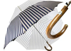 Elegante ombrello blu e grigio a righe - Esclusivo ilMarchesato