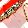 Elegante ombrello con stampa animalier interna, doppio tessuto