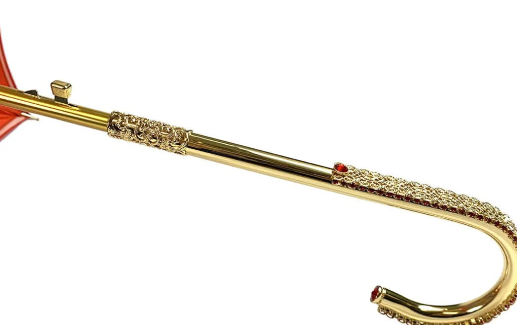 Elegante ombrello con stampa animalier interna, doppio tessuto