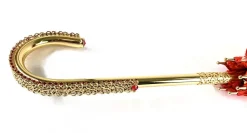 Elegante ombrello con stampa animalier interna, doppio tessuto