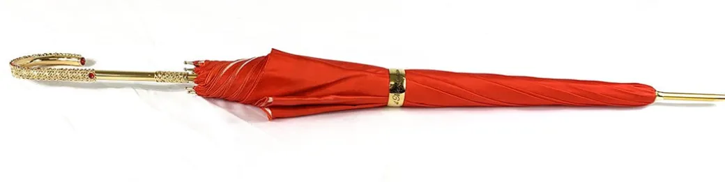 Elegante ombrello con stampa animalier interna, doppio tessuto
