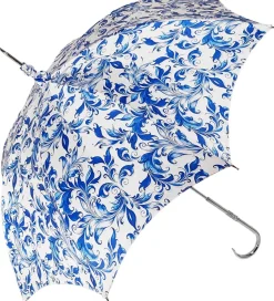 Elegante ombrello da sole Con motivo ghirigoro Su Sfondo Bianco