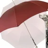 Elegante ombrello da uomo con falco placcato argento