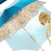 Elegante ombrello di lusso con sfumatura turchese - made in Italy