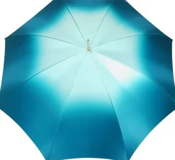 Elegante ombrello di lusso con sfumatura turchese - made in Italy