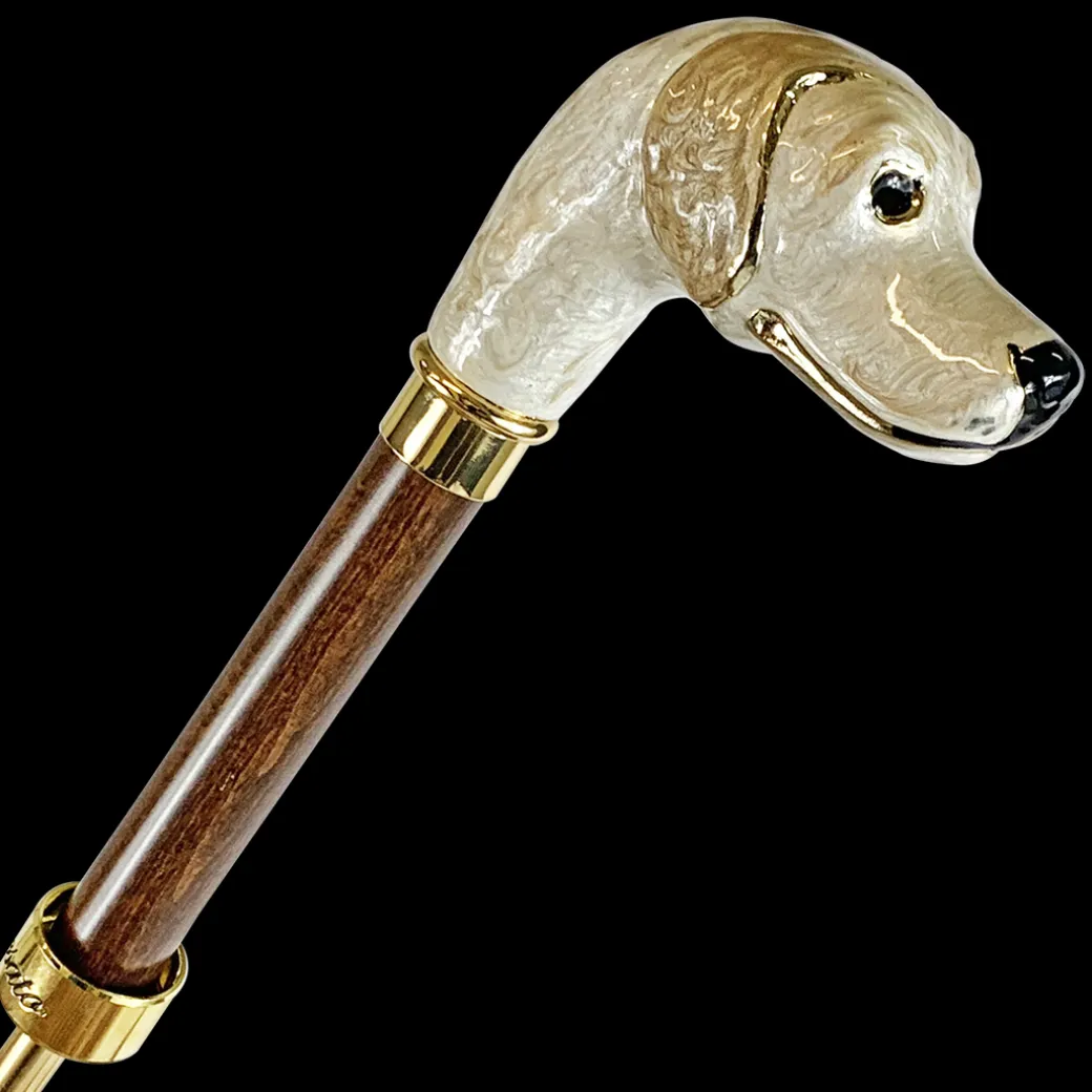 Elegante ombrello in stile Animalier e Cane Smaltato a mano