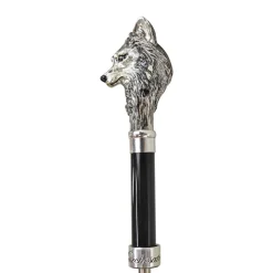 Elegante ombrellone - lupo 925 argento con design della pelliccia
