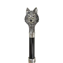 Elegante ombrellone - lupo 925 argento con design della pelliccia