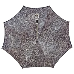Elegante ombrellone - lupo 925 argento con design della pelliccia