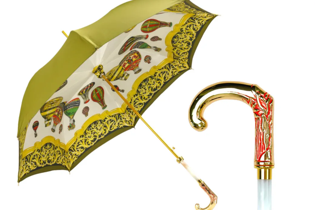Elevated Elegance: Exclusive Hot Air Balloon Design Umbrella with Gold
