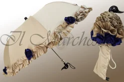 Esclusivo ombrello con rose blu